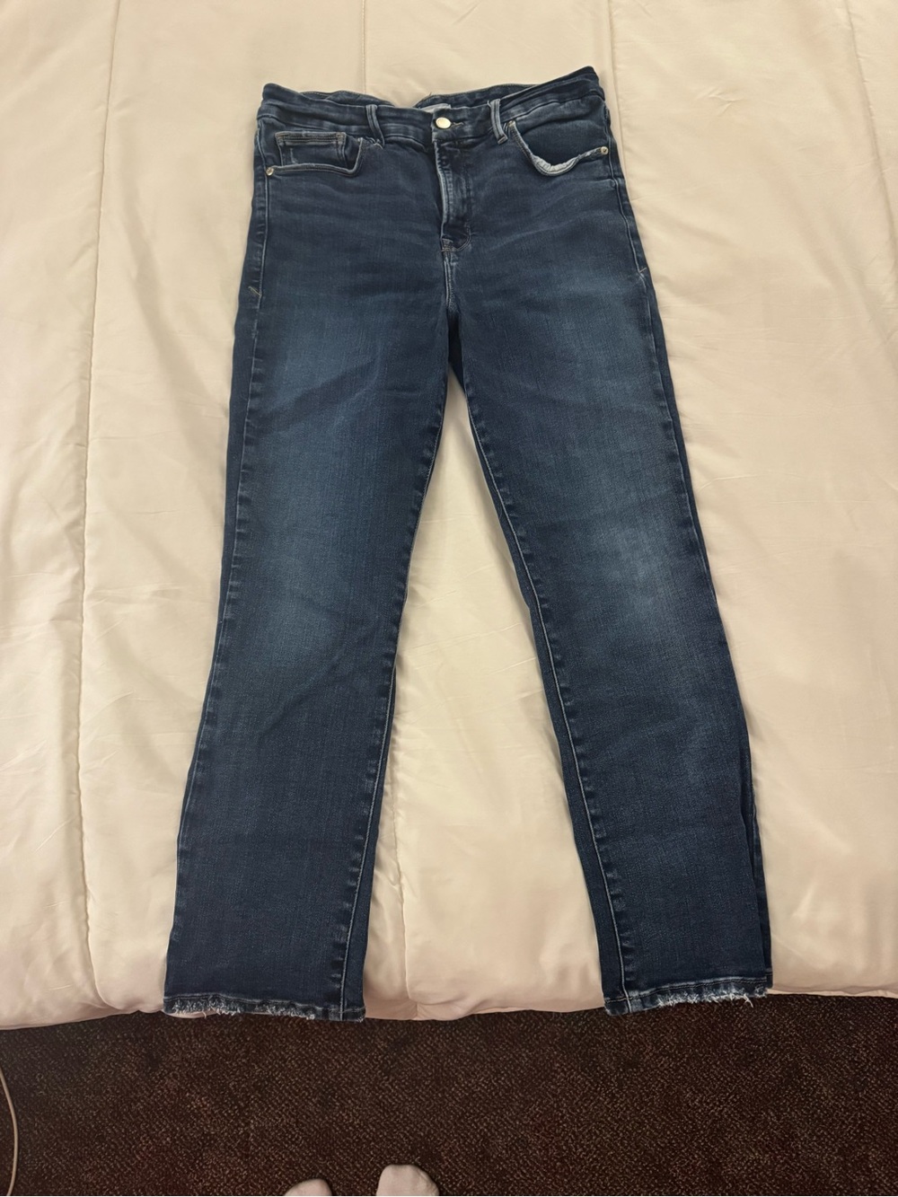 Good American Good Legs Straight Dark Wash Size 12